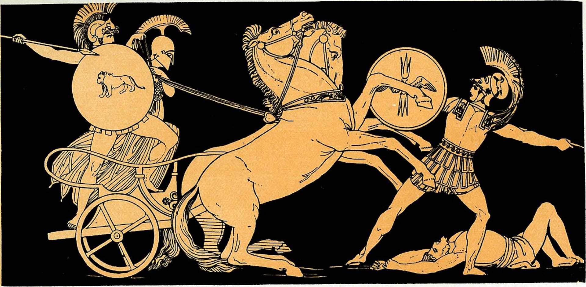 Diomedes casting his spear against Ares-church