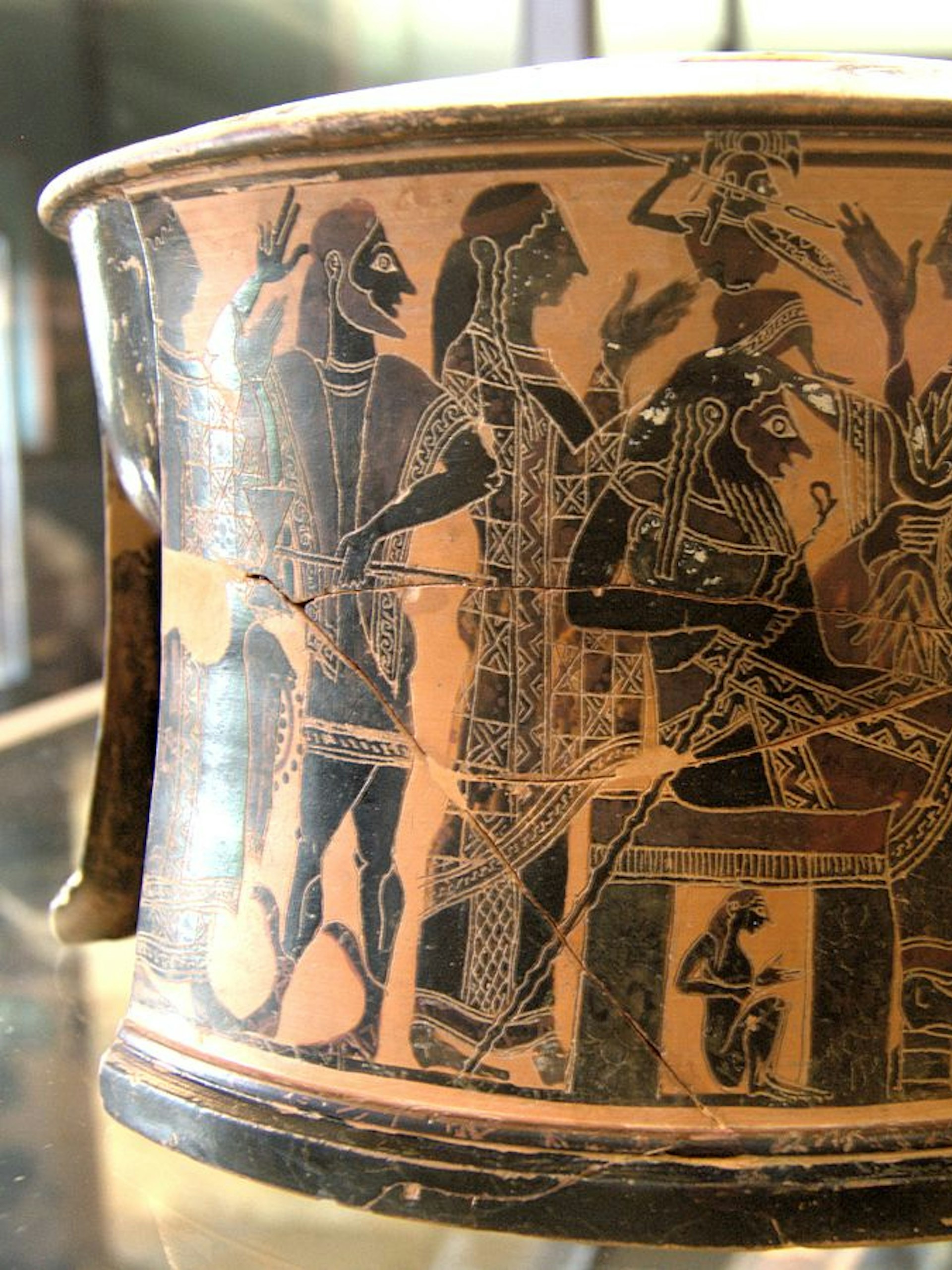 Vase painting of the birth of Athena