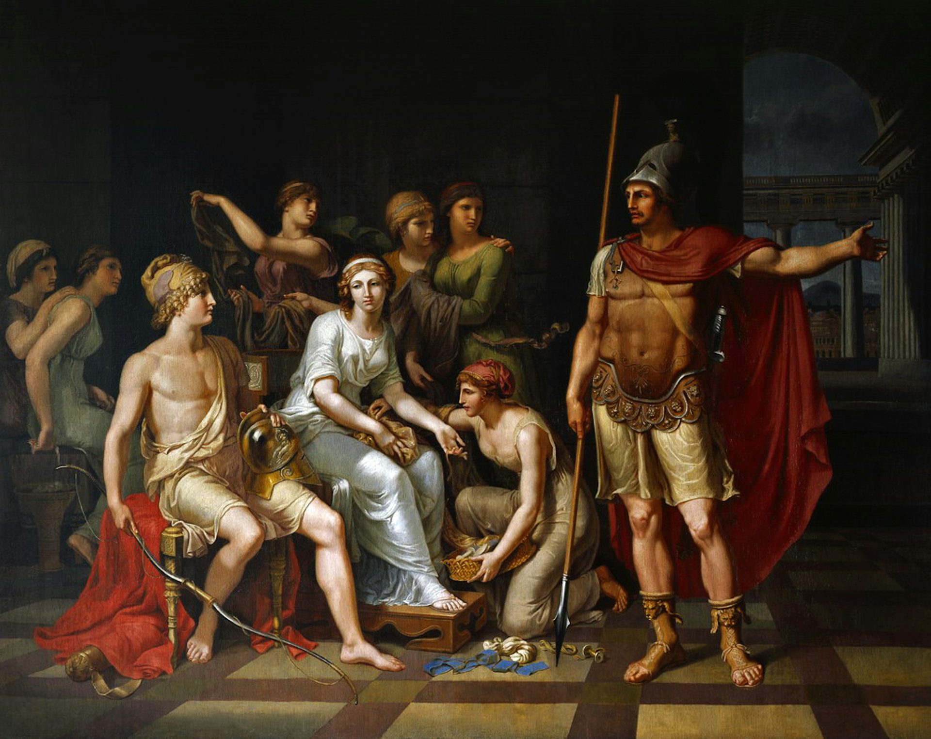 Hector Admonishes Paris for his Softness and Exhorts him to Go to War by Johann Heinrich Wilhelm Tischbein